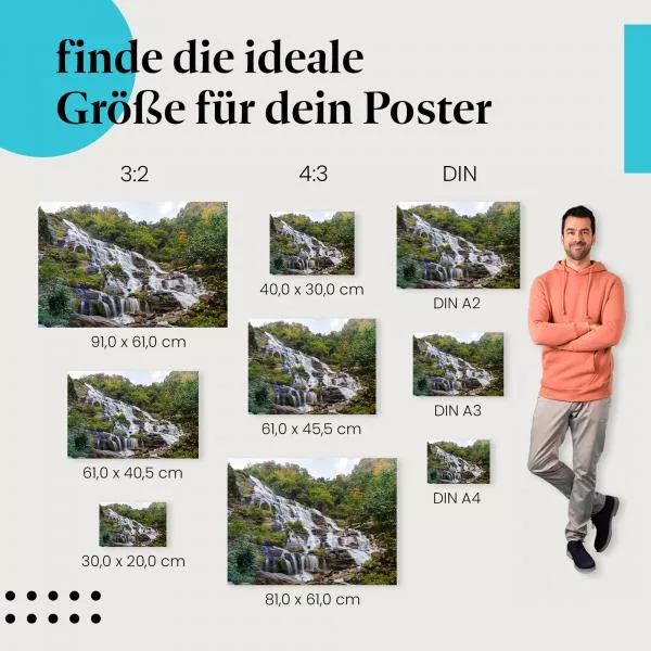 Wasserfall im Dschungel: Naturgewalt & Idylle | Postereck 0664 Wasserfall im Dschungel: Naturgewalt & Idylle | Postereck 0664